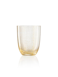 Aliseo Water Glass, Gold Leaf